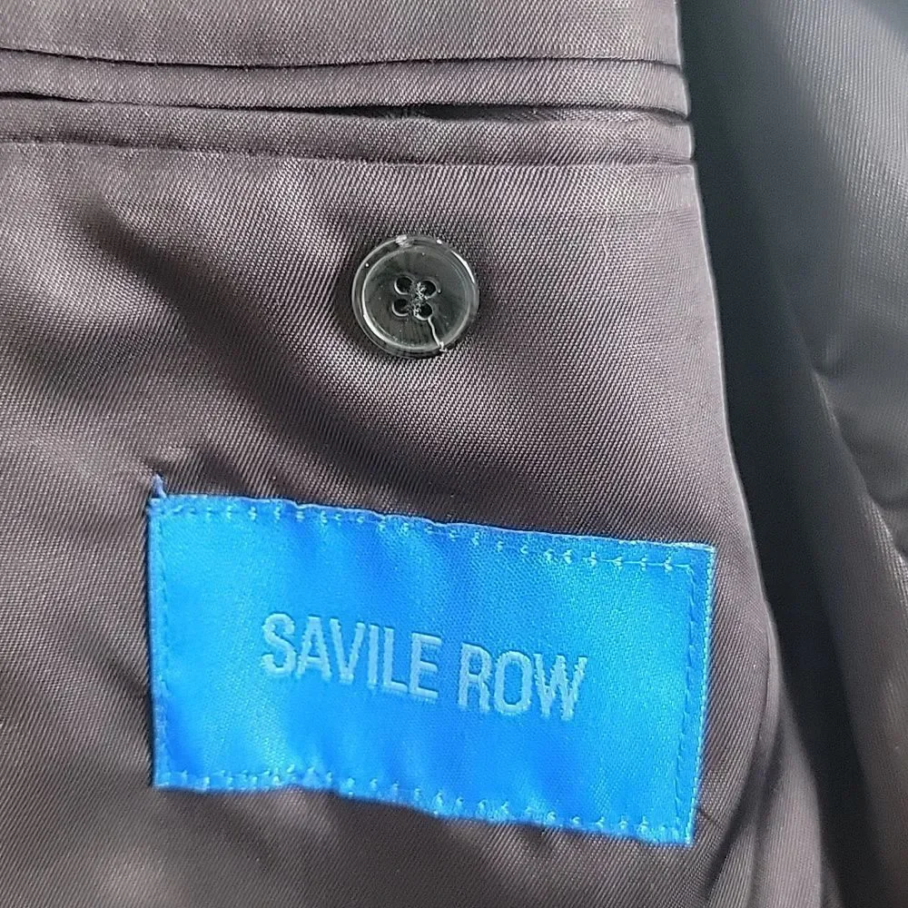 Saville Row Classic Navy Blazer 100% Wool Mens Size 41 R